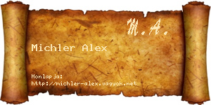 Michler Alex névjegykártya